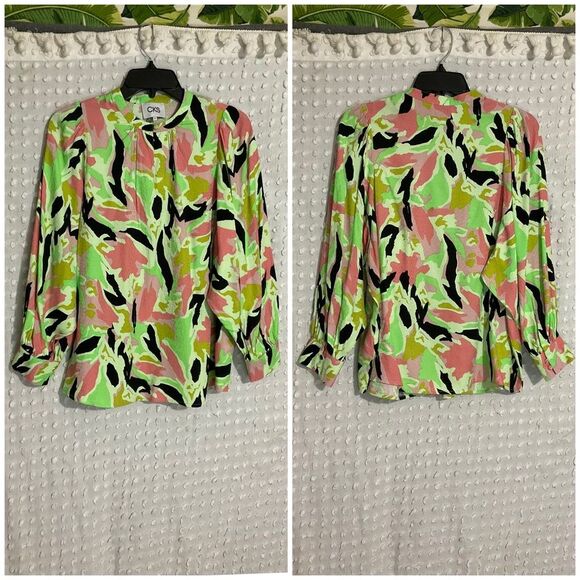 Printed Dolman Sleeve Peasant Top - Picture 12 of 13